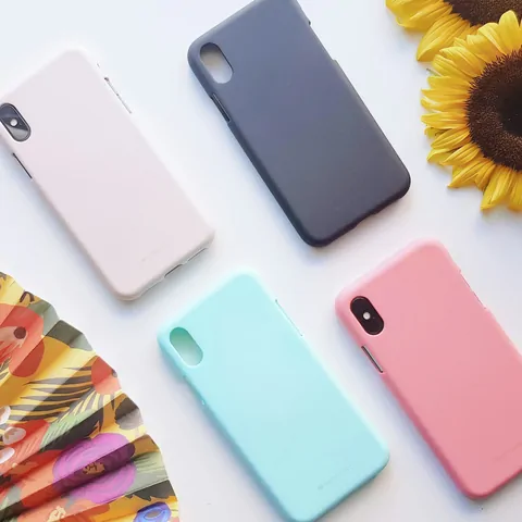 Pastel phone cases with different camera openings